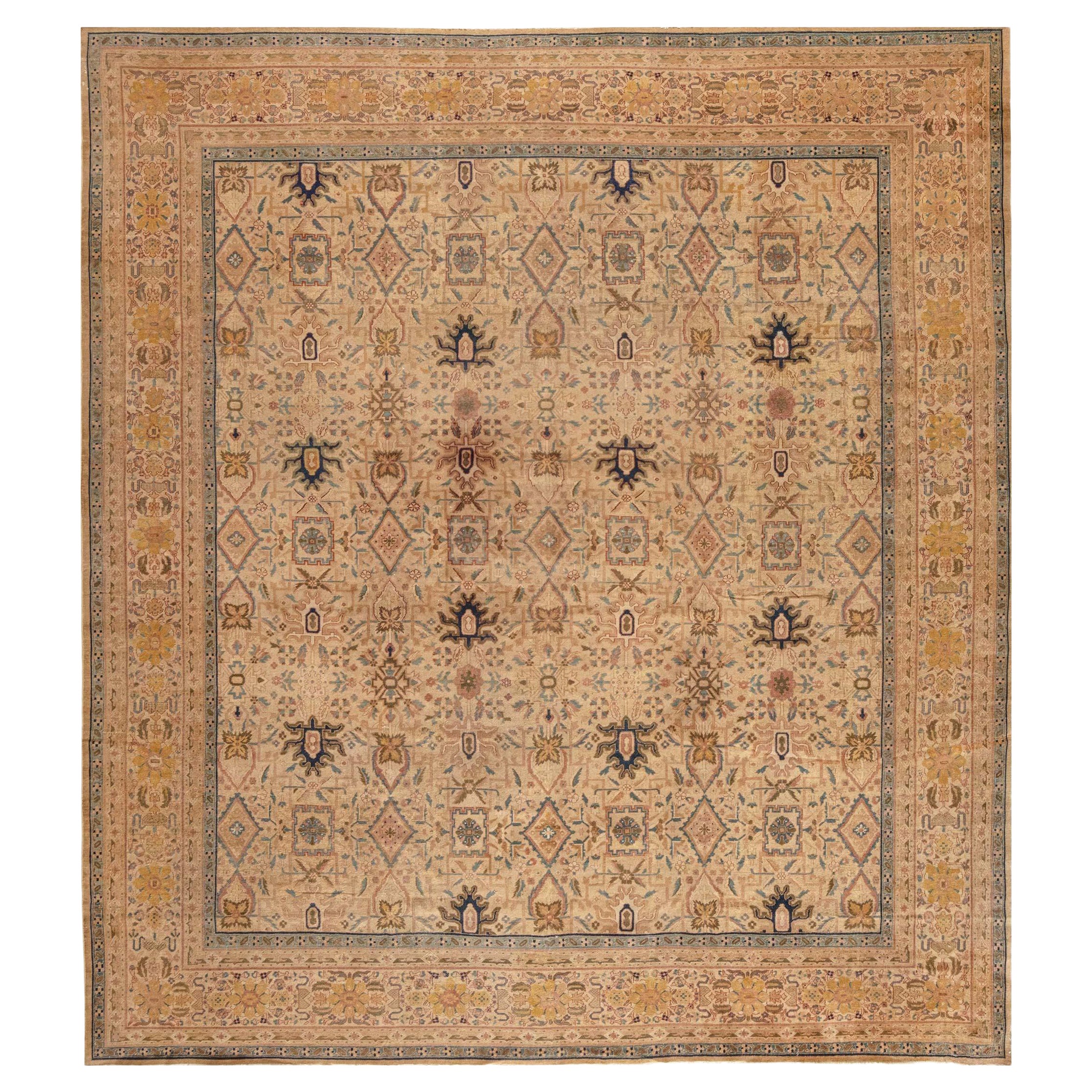 Mid 20th Century Turkish Hereke Rug Depicting Her Majesty Queen