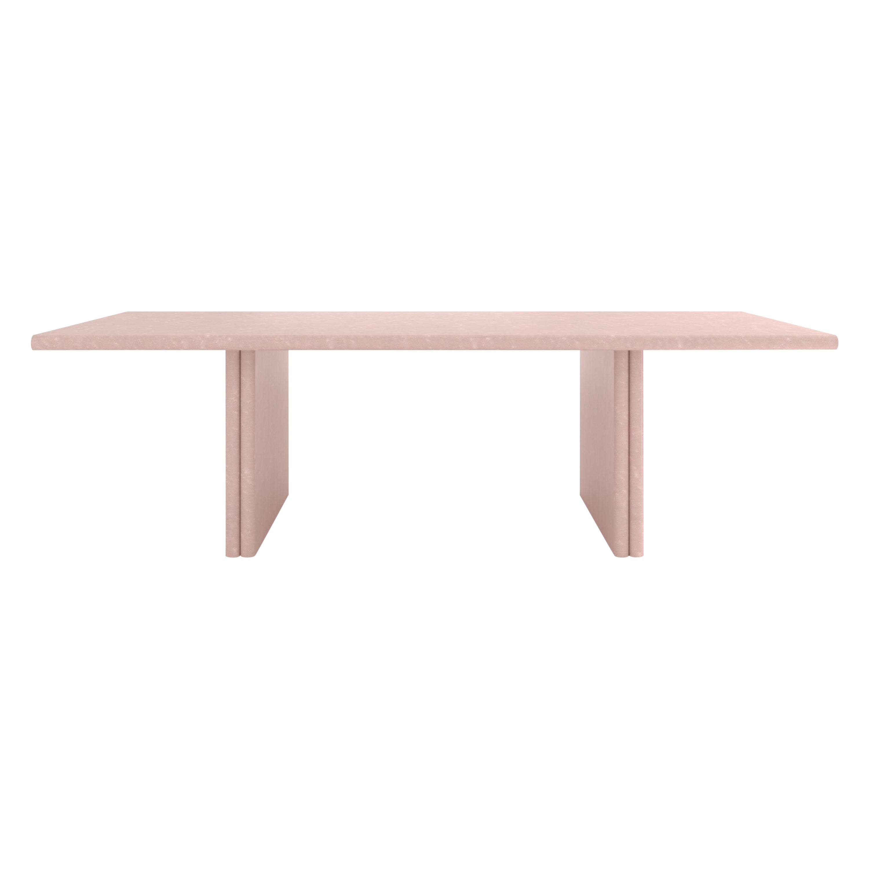 Jacques Pastel Pink Dining Table in Bird's Eye Maple by Fred&Juul