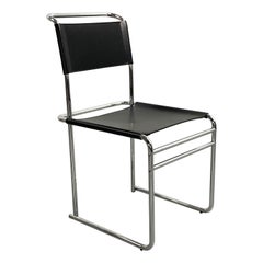 Leather Tubular Bauhaus B5 Chair Designed by Marcel Breuer