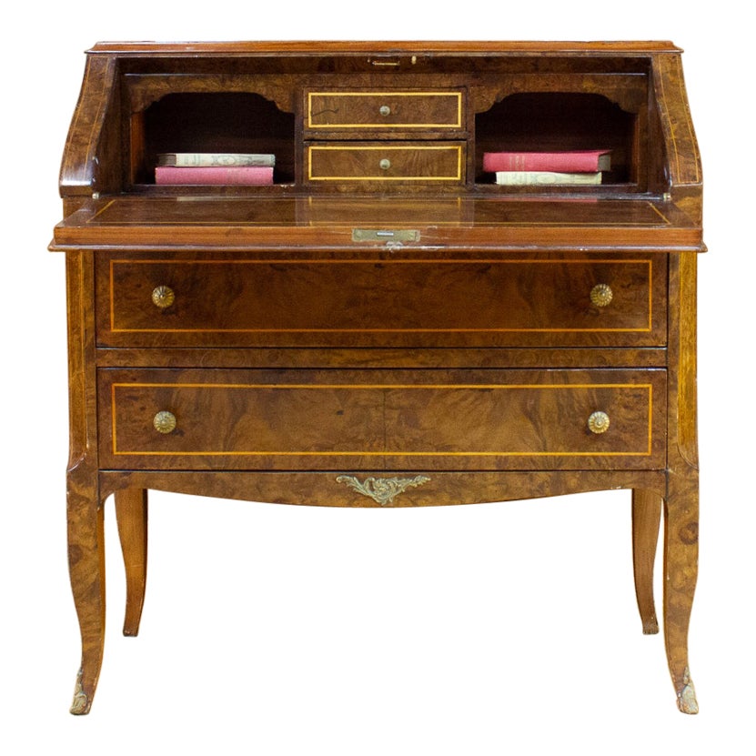Secretary, Sloping Desk Louis XV Style 20th Century
