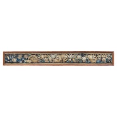 Very Long Framed Verdure Aubusson Tapestry Fragment