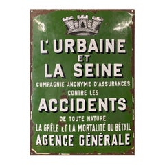 Vintage French Enamel Advertising Sign