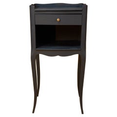 Black Bedside Table Louis XV Style Mid XXth Century