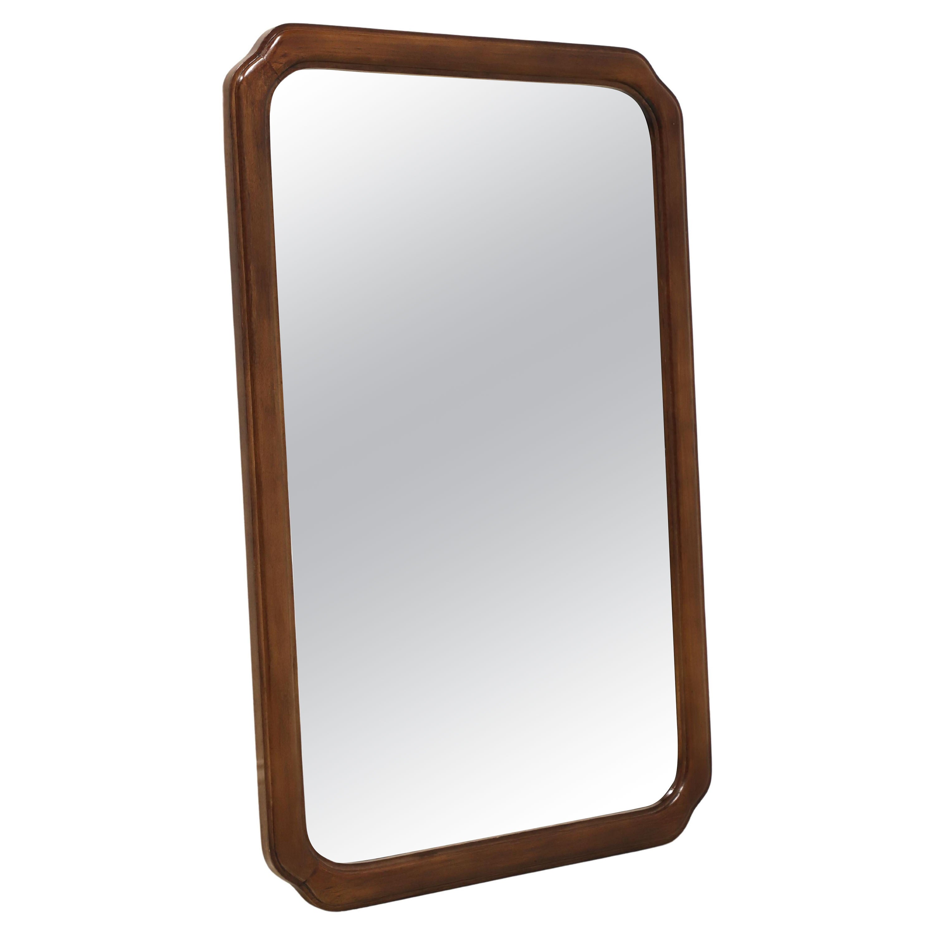 THOMASVILLE Mystique Walnut Asian Influenced Dresser / Wall Mirror For Sale