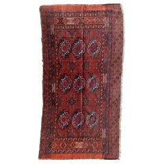 Used Turkmen Lebab Saryk Chuval Bag Face Rug, Wool and Vegetable Dyes
