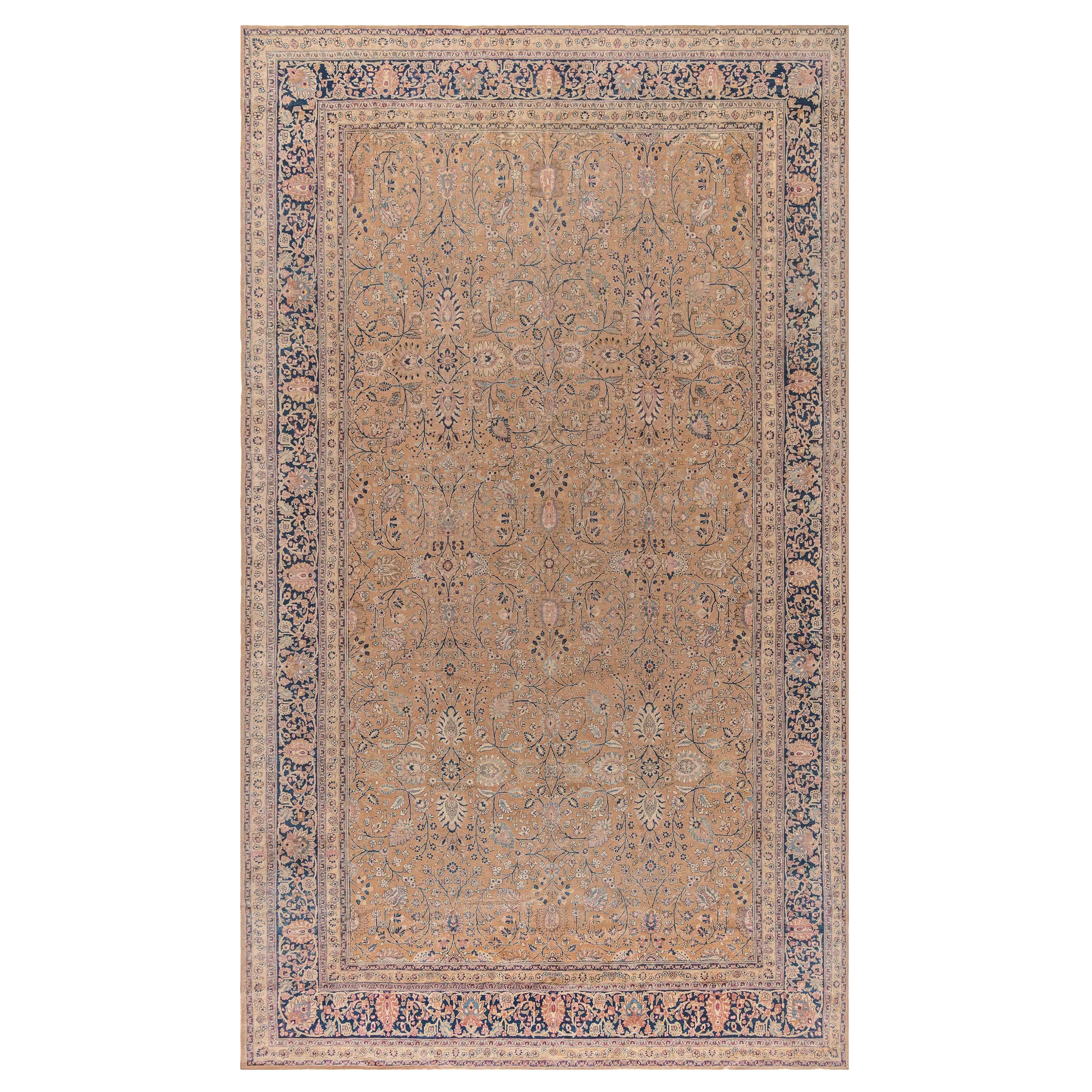 Vintage Persian Tabriz Handmade Wool Rug For Sale