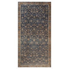 Oversized Vintage Persian Tabriz Handmade Wool Rug