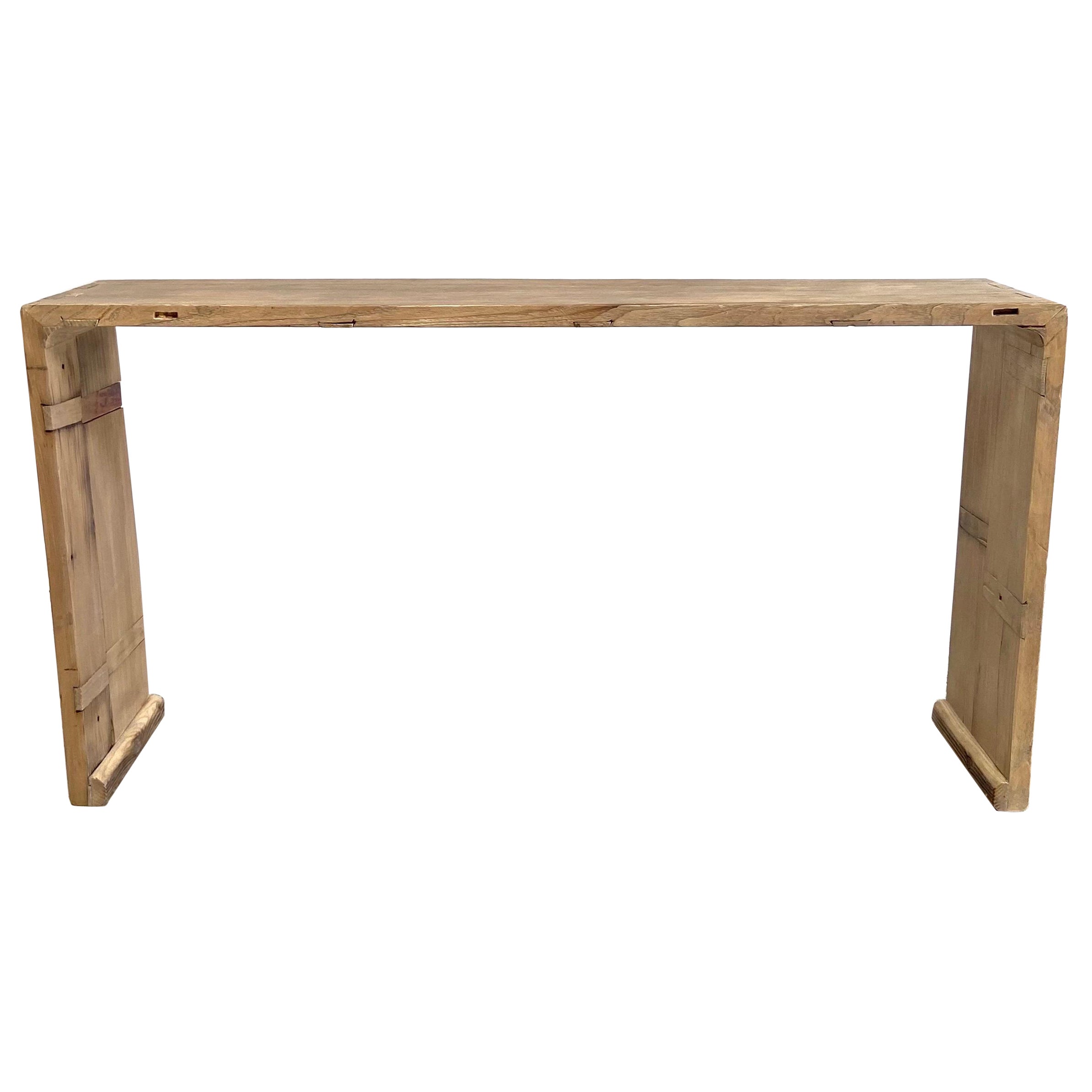 Gallery Detail: Industrial Reclaimed Wood And Metal Console Table For Sale At