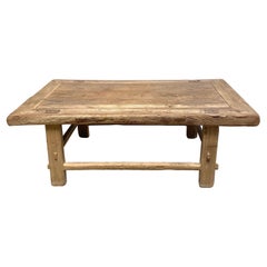 Vintage Reclaimed Elm Wood Coffee Table
