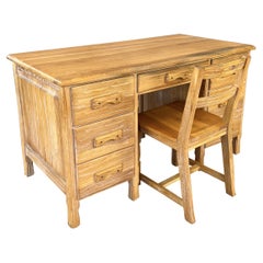 Vintage Western Style a Brandt "Ranch Oak" Desk and Chair