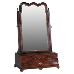 George II Walnut Dressing Table Mirror