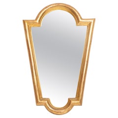 Mid Century Small Vintage Gold Mirror, Italy, 1960s