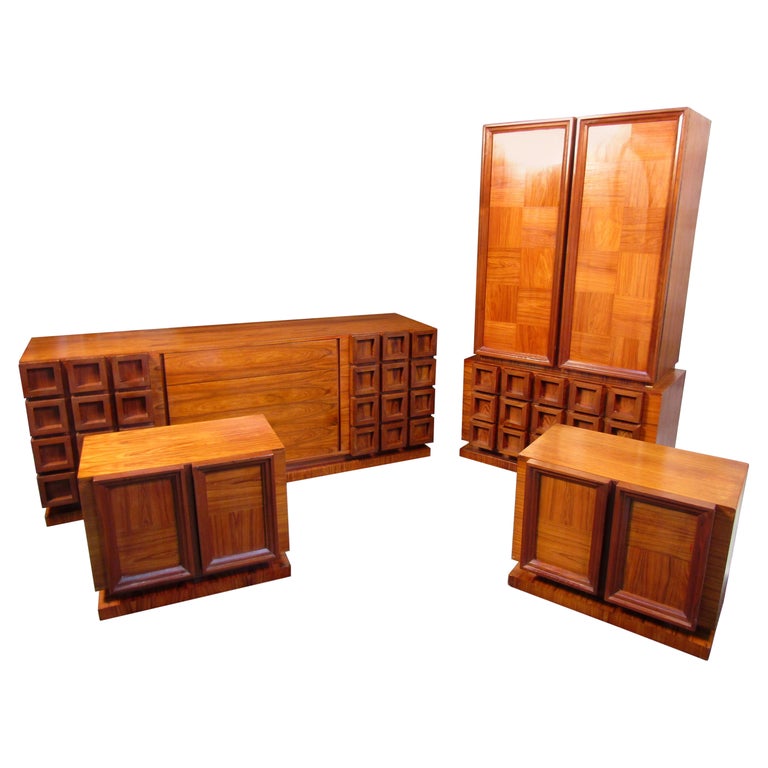 MidCentury Walnut Bedroom Set For Sale at 1stDibs mid century