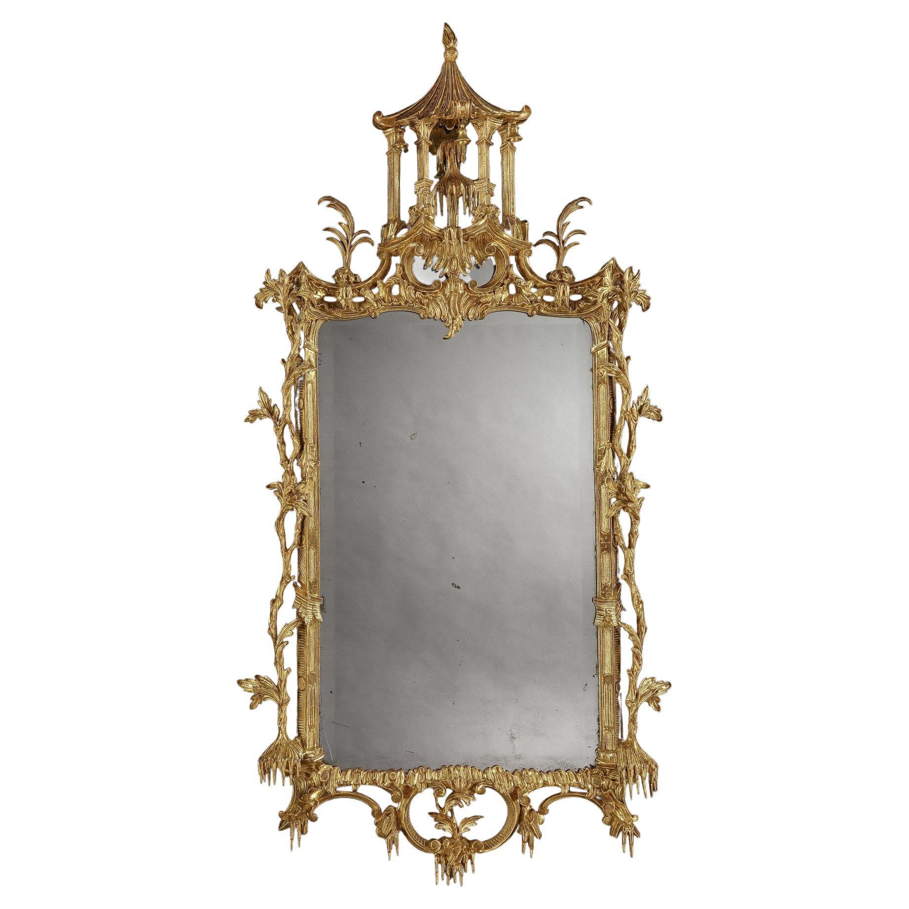 George III Chinoiserie Mirror in the Manner of Thomas Johnson