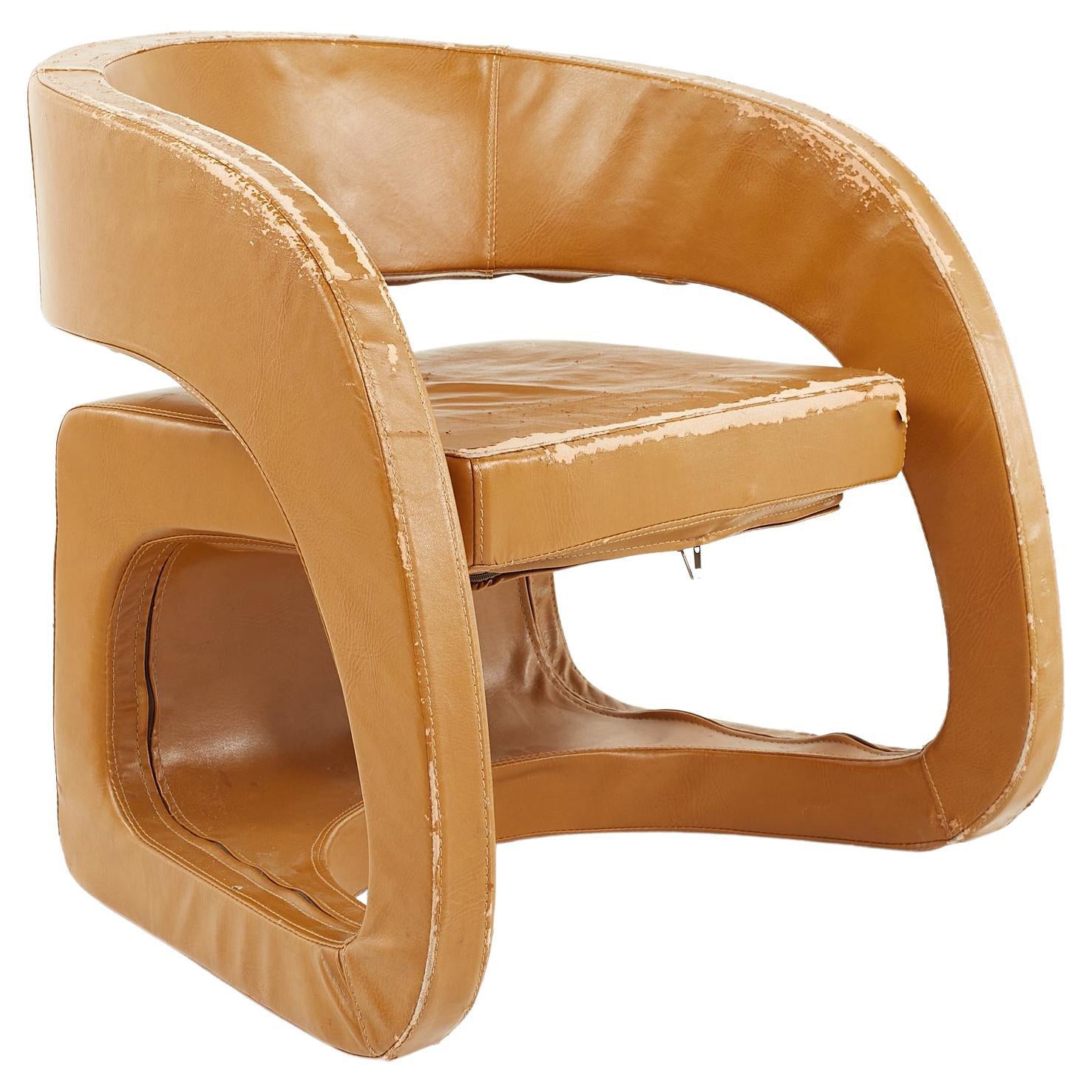 Mid Century Upholstered Lounge Chair