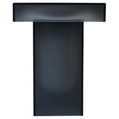 Contemporary Containa Side Coffee Table in Black Frosted Glass