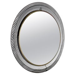 Original Midcentury Bauhaus Rigituelle Mategot Style Mirror, France, 1950s