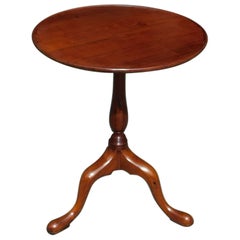American Chippendale Mahogany Dish Top Tea Table with Slipper Feet, Circa 1760