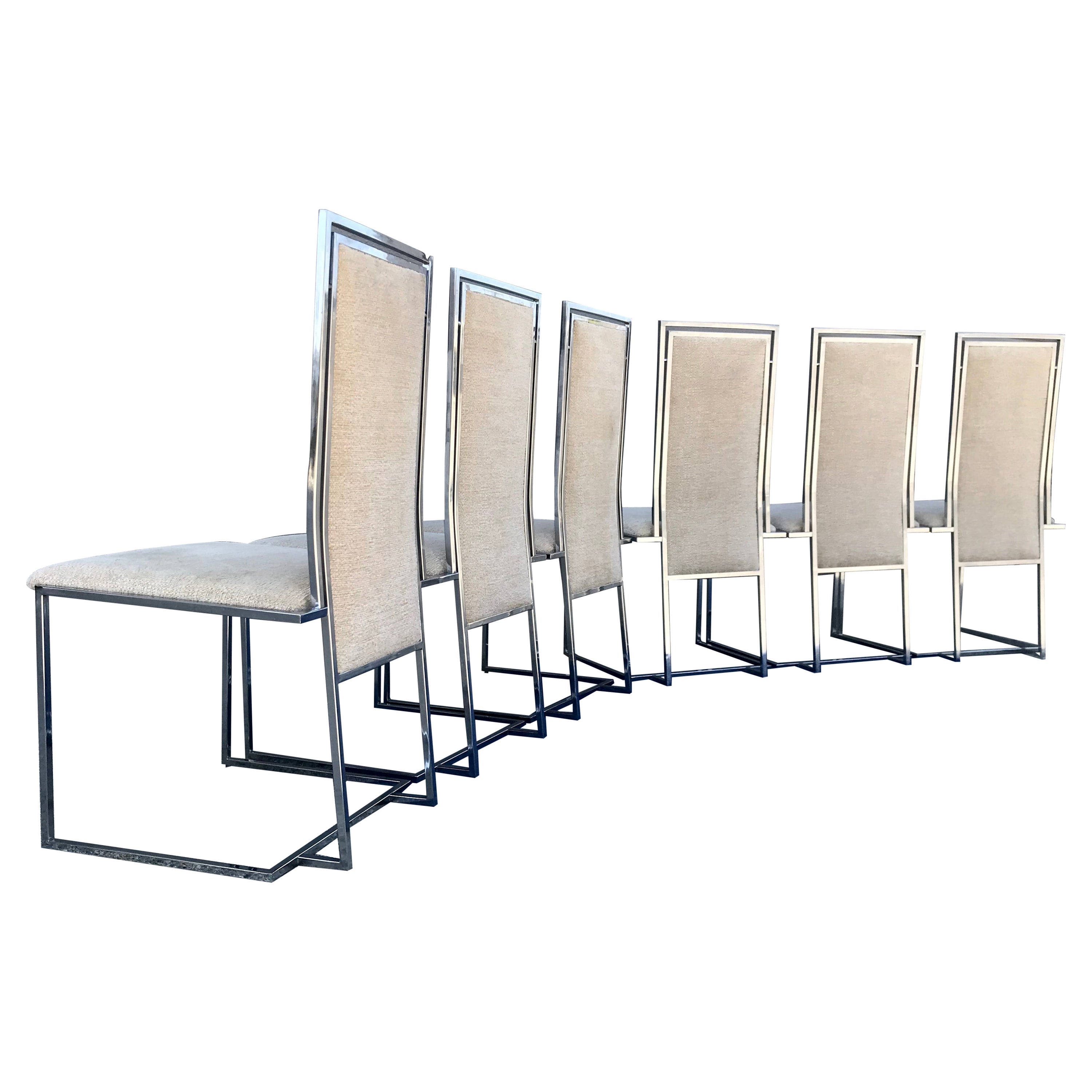 Six Vintage Architectural Dining Chairs