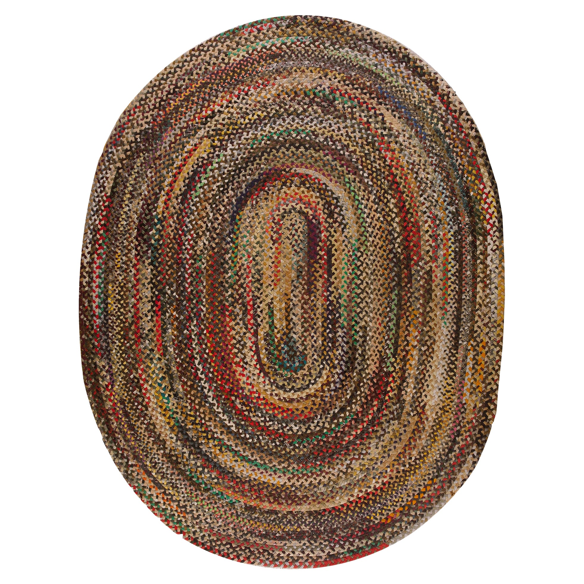 Amerikanischer geflochtener Teppich aus den 1940er Jahren ( 9' x 11' 6"" - 275 x 350 cm)