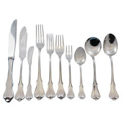 Colonial by Camusso Sterling Silver Flatware Set Service 114 Pieces Dinner Peru