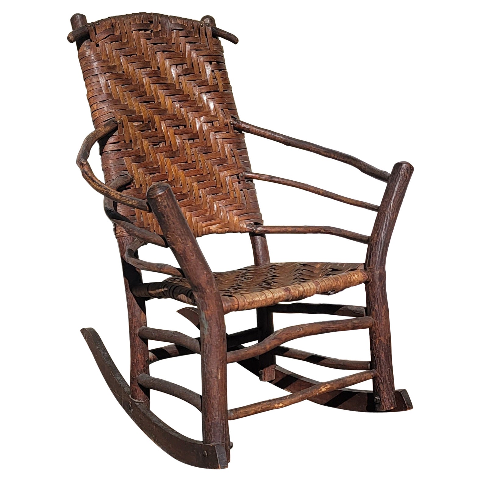 Old Hickory High Back Rocking Chair