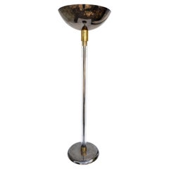 Karl Springer Mid-Century Modern Brass, Gunmetal & Lucite Floor Lamp America 