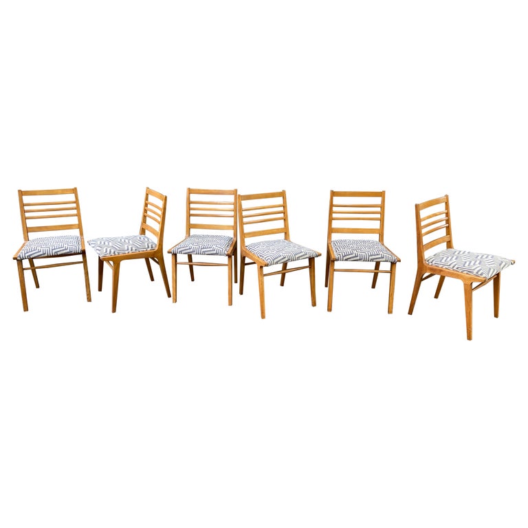Set of 6 Maple Dining Chairs For Sale