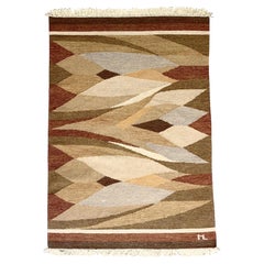Margareta Lundahl Röllakan Rug Rölakan Tulip Pattern Carpet, Sweden, 1950s