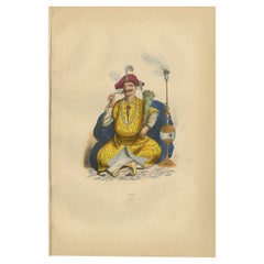 Impression ancienne d'un Rajah par Wahlen '1843'