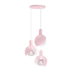 Modern Glossy Pink Periwinkle Suspension Lamp by Circu Magical Furniture
