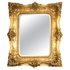 Vintage Large Ornate Italian Gilded Mirror 20th C