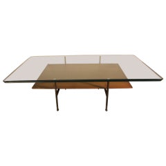 Table 'Diesis' B&B Italia, Leather Coffee Table by Antonio Citterio