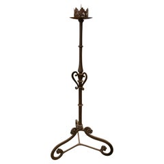 Vintage 1950's Iron Candle Holder