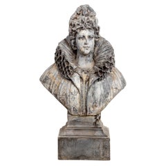 Large Cast Resin Bust of Woman
