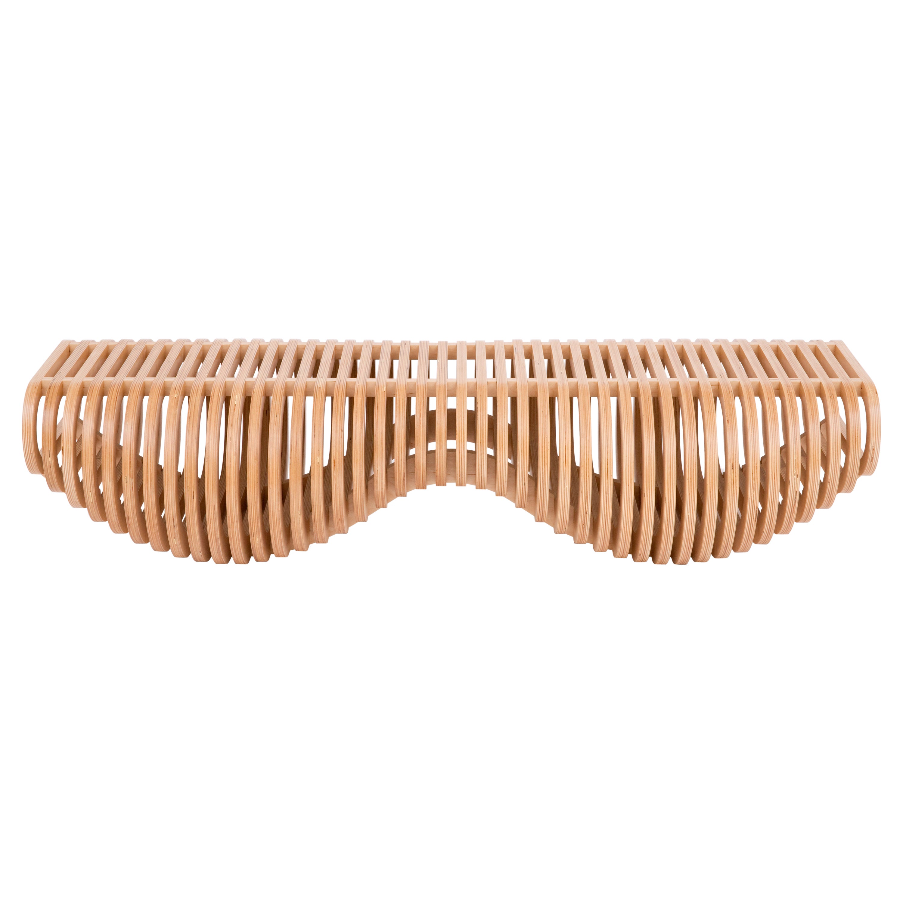 Handmade Contemporary Plywood 'Infinity Bench' For Sale