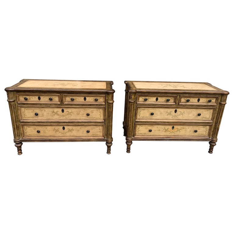 Set of 2 High End Painted Dressers For Sale at 1stDibs high end dressers