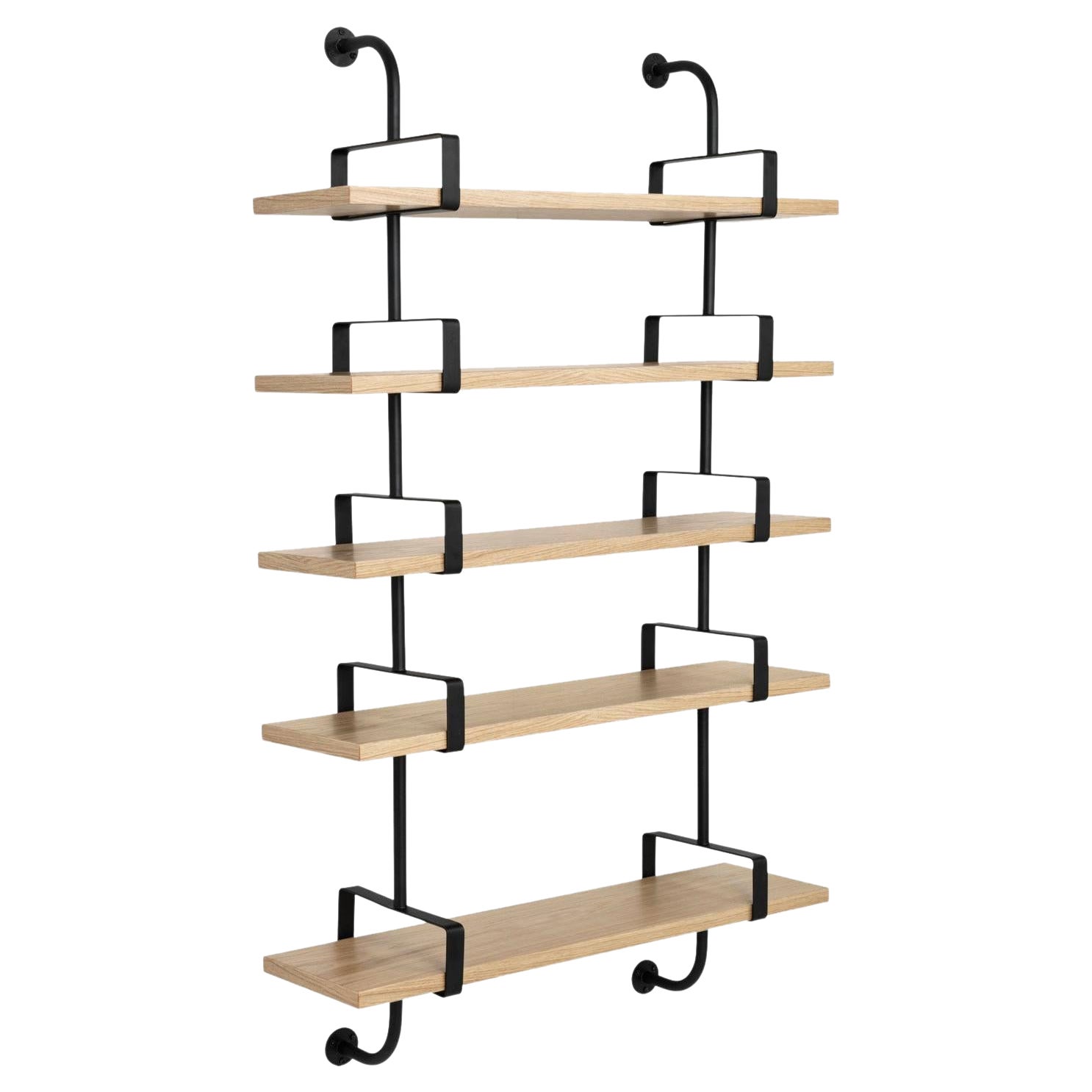 Mathieu Matégot 'Démon' 5-Shelf System for Gubi in Oak