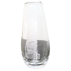 Vicke Lindstrand Glass Vase Produced by Kosta 1950’s