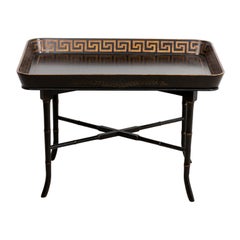 Tray Table with Greek Key Gallery Trim