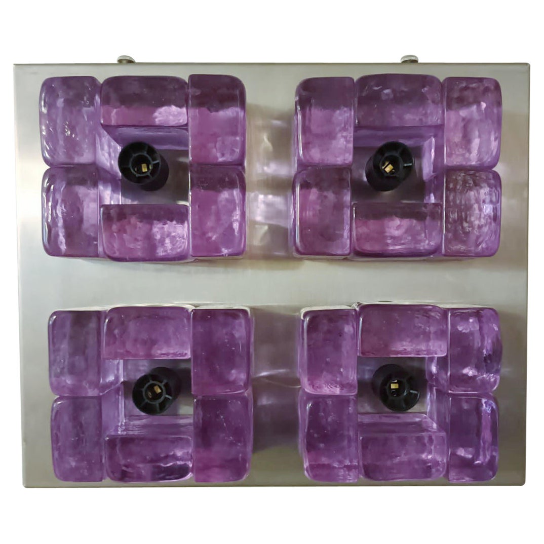 Amethyst Cube Sconces / Flush Mounts by Poliarte - 3 Available For Sale