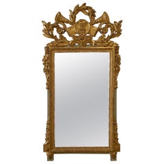 Antique Gilt Wood French Mirror 