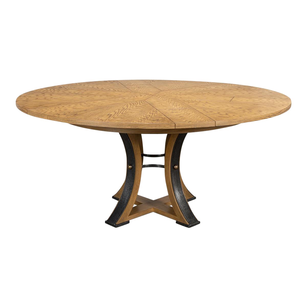 Modern Industrial Round Dining Table - 70 - Heather Grey For Sale