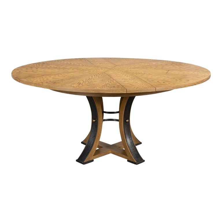 Modern Industrial Round Dining Table - 70 - Heather Grey For Sale at ...