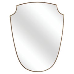 Italian Brass Shield Mirror