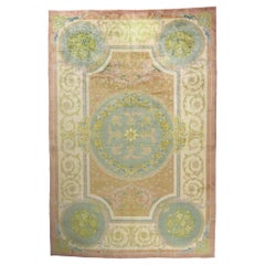 Used Persian Isfahan Rug with French Romanticism and Louis XIV Style