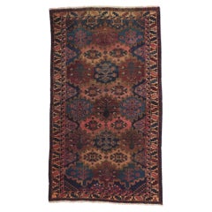 Antique Persian Bakhtiari Rug with Early Victorian Style