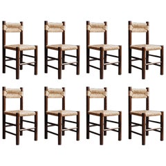 Charlotte Perriand Dining Chairs for Robert Sentou, 1964, Set of 8