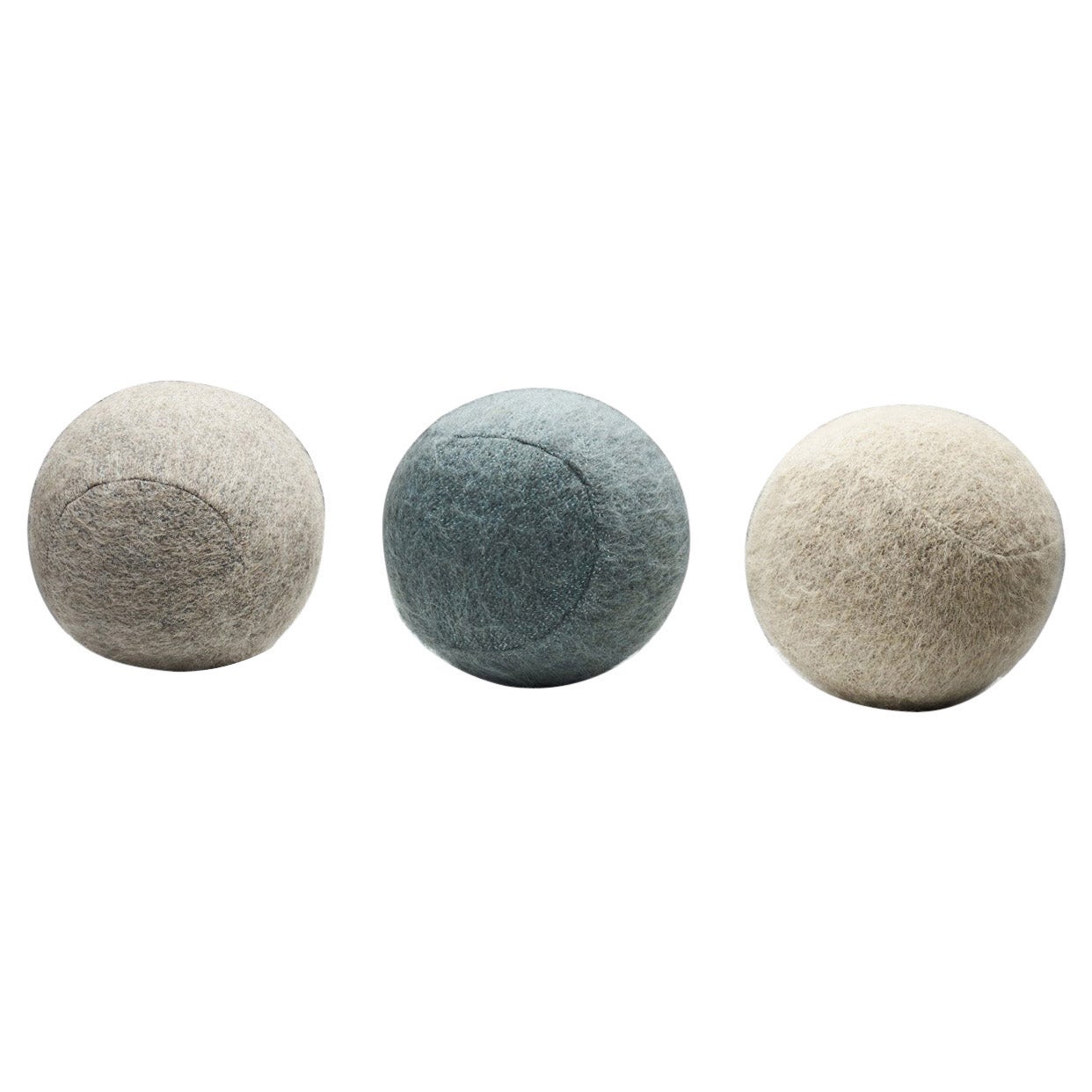 Set of Three Ball-Shaped Accent Pillows