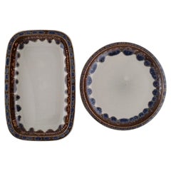 Bing & Grøndahl Mexico Dinner Service, Two Large Serving Dishes in Stoneware
